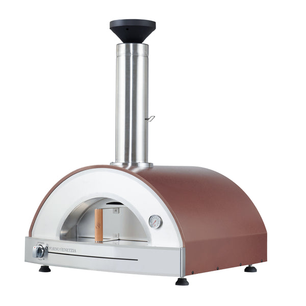 Forno Venetzia Pronto 225 Propane Hybrid Pizza Oven in cappuccino
