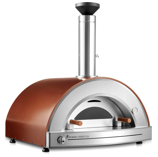 Forno Venetzia Torino 225 Natural Gas Hybrid Pizza Oven in cappuccino
